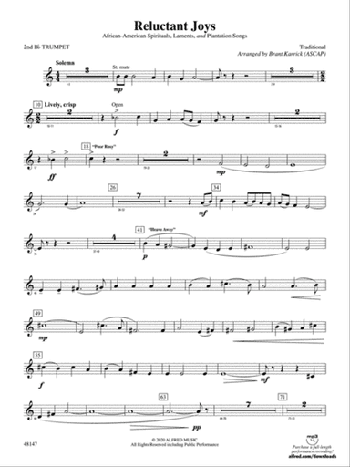 Reluctant Joys: 2nd B-flat Trumpet