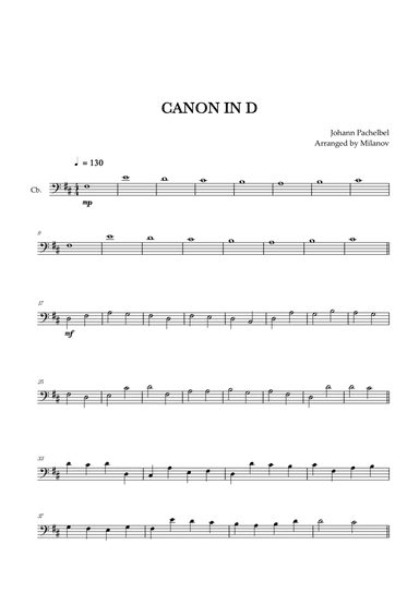Canon in D | Pachelbel | String Bass