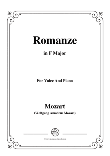 Mozart-Romanze,in F Major,for Voice and Piano
