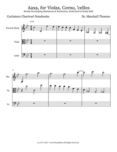 Aaxa, for Violas, Corno, 'cellos