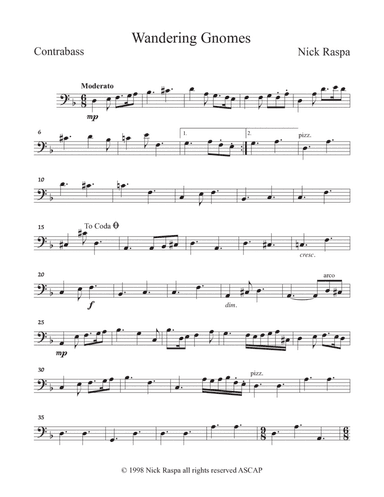 Wandering Gnomes (Contrabass part)