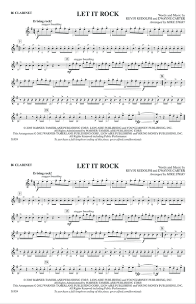 Let It Rock: 1st B-flat Clarinet