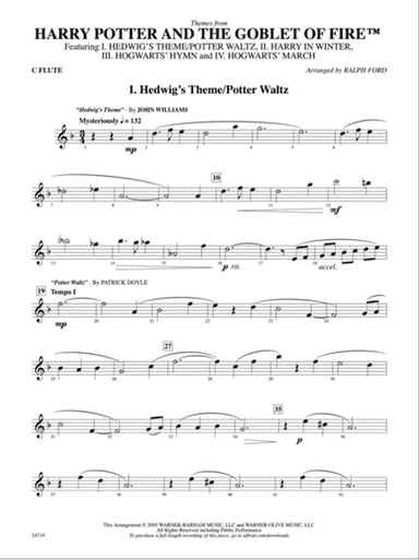 Harry Potter and the Goblet of Fire, Themes from: Flute