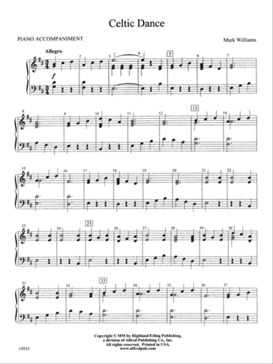 Celtic Dance: Piano Accompaniment