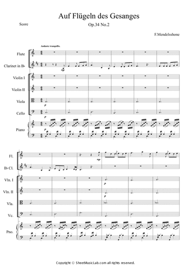 Auf Flugeln des Gesanges