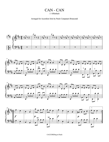 Can Can - Accordion Version