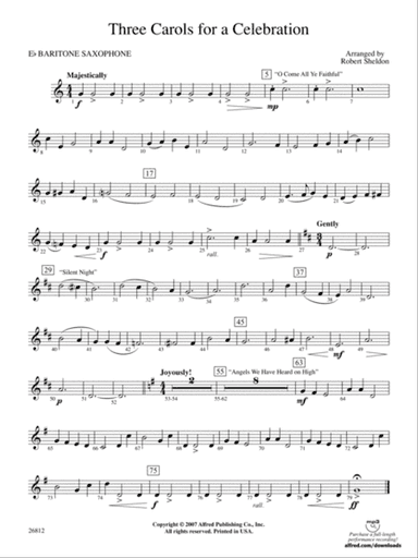 Three Carols for a Celebration: E-flat Baritone Saxophone
