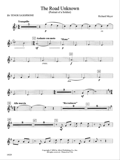 The Road Unknown: B-flat Tenor Saxophone