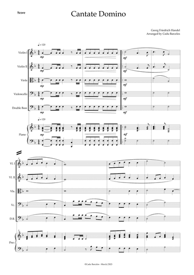 Cantate Domino - Handel (Strings Quintet) Piano