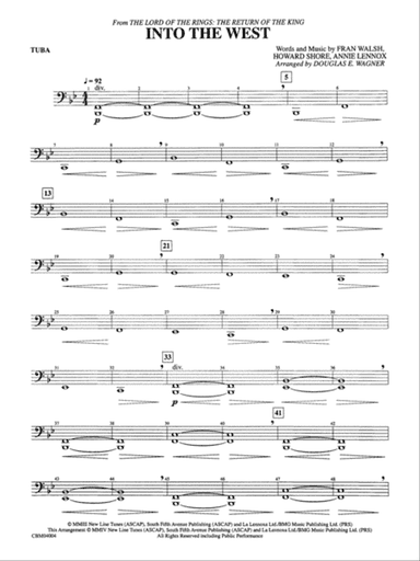 Into the West (from The Lord of the Rings: The Return of the King): Tuba