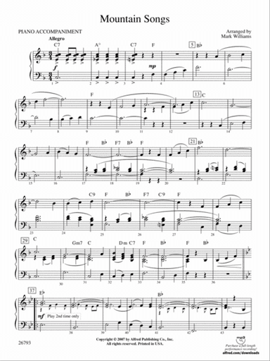 Mountain Songs: Piano Accompaniment
