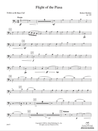 Flight of the Piasa: (wp) B-flat Tuba B.C.