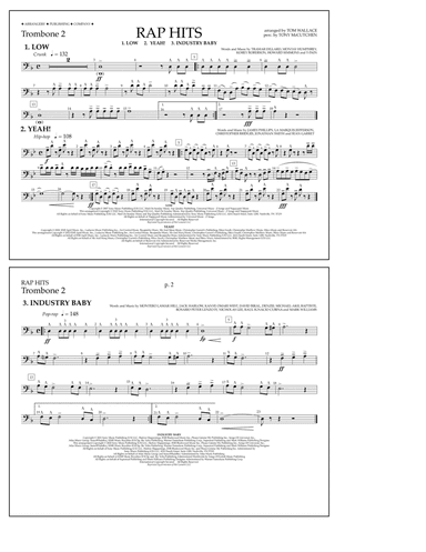 Rap Hits (Low, Yeah!, Industry Baby) - Trombone 2