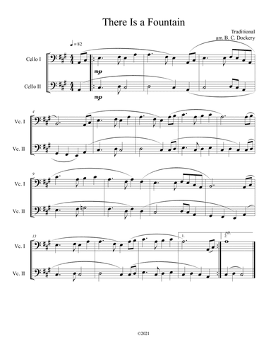 There Is a Fountain (Cello Duet)