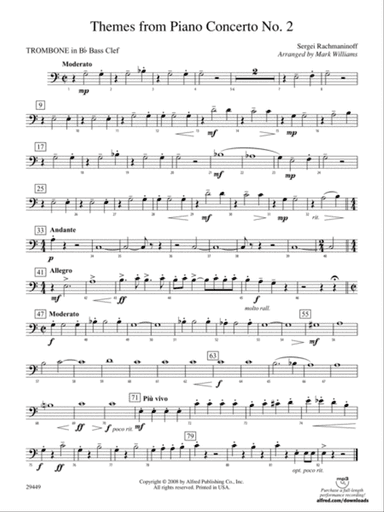 Themes from Piano Concerto No. 2: (wp) 1st B-flat Trombone B.C.
