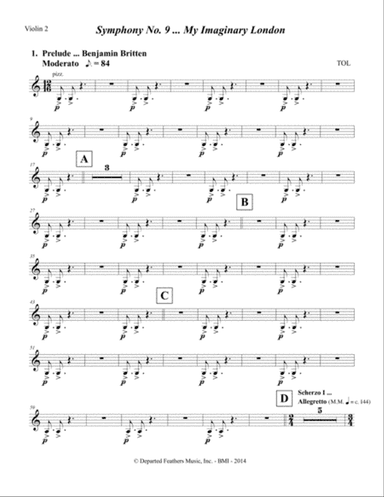 Symphony No. 9 ... My Imaginary London (2013-14) Violin 2 part