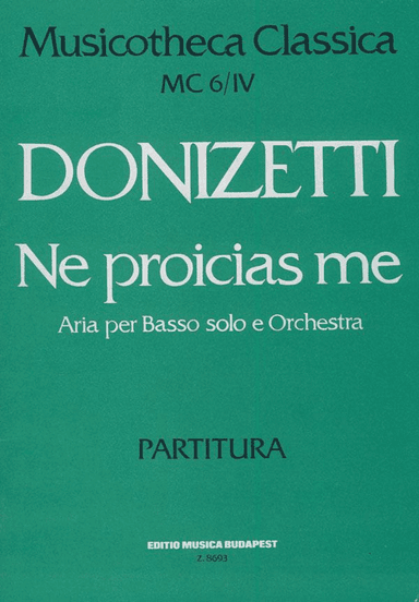 Ne Procias Me Oratorium Score
