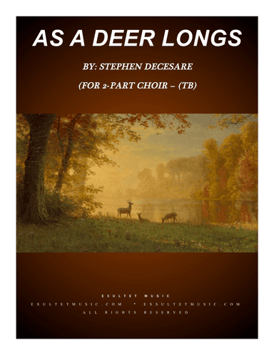 As A Deer Longs (for 2-part choir - (TB)