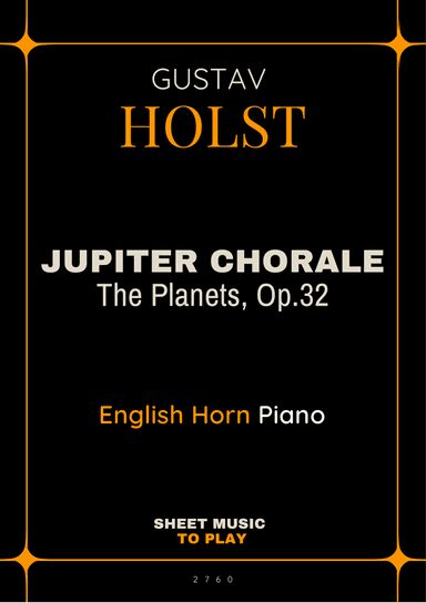 Jupiter Chorale from The Planets - English Horn and Piano (Full Score and Parts)
