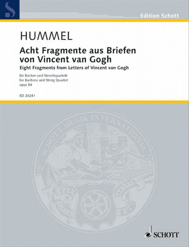 Eight Fragments from Letters of Vincent van Gogh