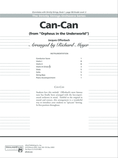 Can-Can: Score