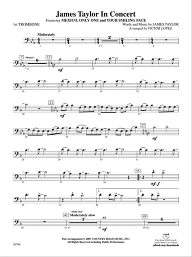 James Taylor in Concert: 1st Trombone