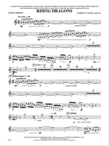 Rising Dragons: 3rd B-flat Clarinet