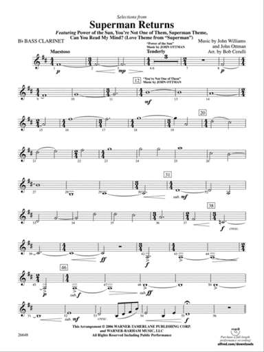Superman Returns: B-flat Bass Clarinet