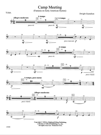 Camp Meeting (Fantasia on Early American Hymns): Tuba