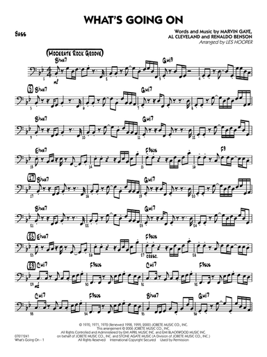 What's Going On (arr. Les Hooper) - Bass
