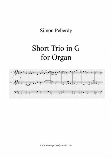 Organ Short Trio in G for organ by Simon Peberdy