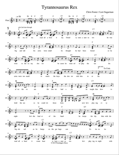 Tyrannosaurus Rex - Lead Sheet