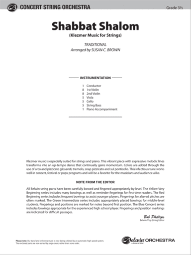 Shabbat Shalom: Score