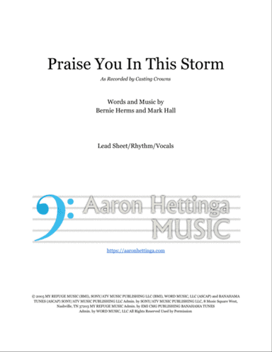 Praise You In This Storm