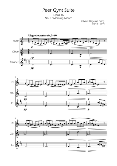 Morning Mood - Woodwind Trio