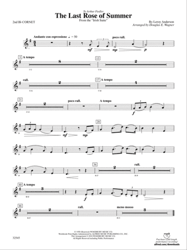 The Last Rose of Summer (from the Irish Suite): 2nd B-flat Cornet