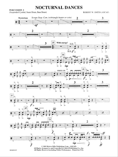 Nocturnal Dances: 1st Percussion