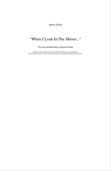 When I Look In The Mirror...