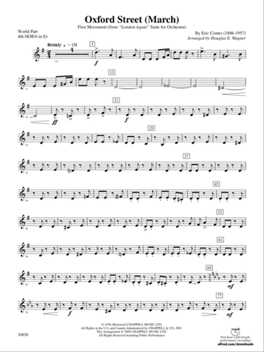 Oxford Street (March): (wp) 4th Horn in E-flat