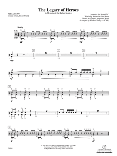 The Legacy of Heroes: 1st Percussion