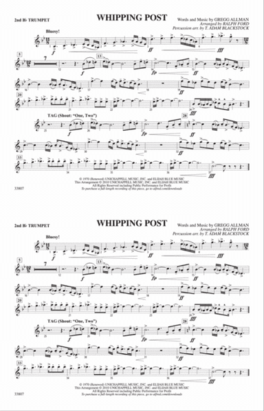 Whipping Post: 2nd B-flat Trumpet