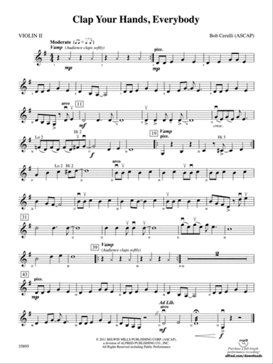 Clap Your Hands, Everybody: 2nd Violin