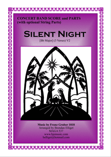 Silent Night (Christmas) - Concert Band/Orchestra Score and Parts PDF
