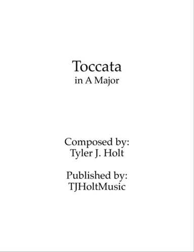 Toccata in A Major, Op. 22