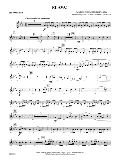 Slava: 3rd F Horn
