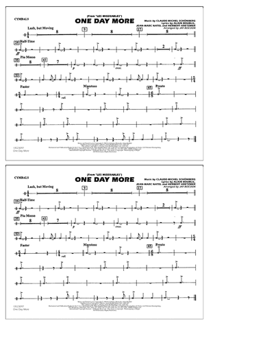 One Day More (from Les Misérables) (arr. Bocook/Rapp) - Cymbals