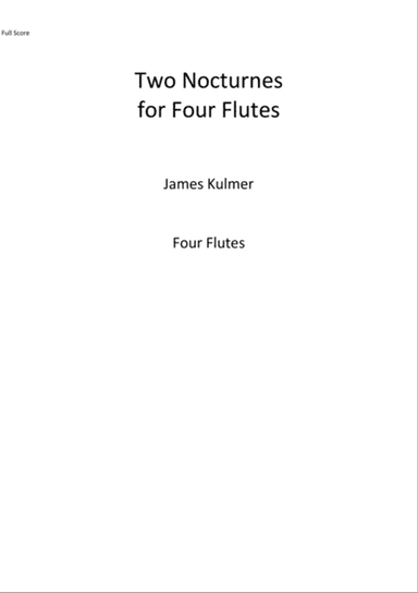 Two Nocturnes for Four Flutes