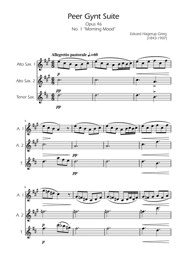 Morning Mood - Sax Trio