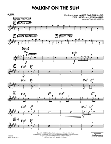 Walkin' on the Sun (arr. Paul Murtha) - Guitar