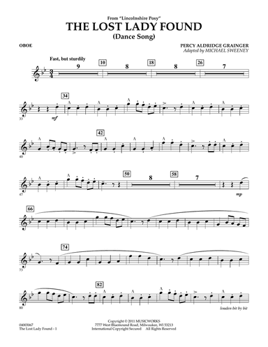 The Lost Lady Found (from "Lincolnshire Posy") - Oboe